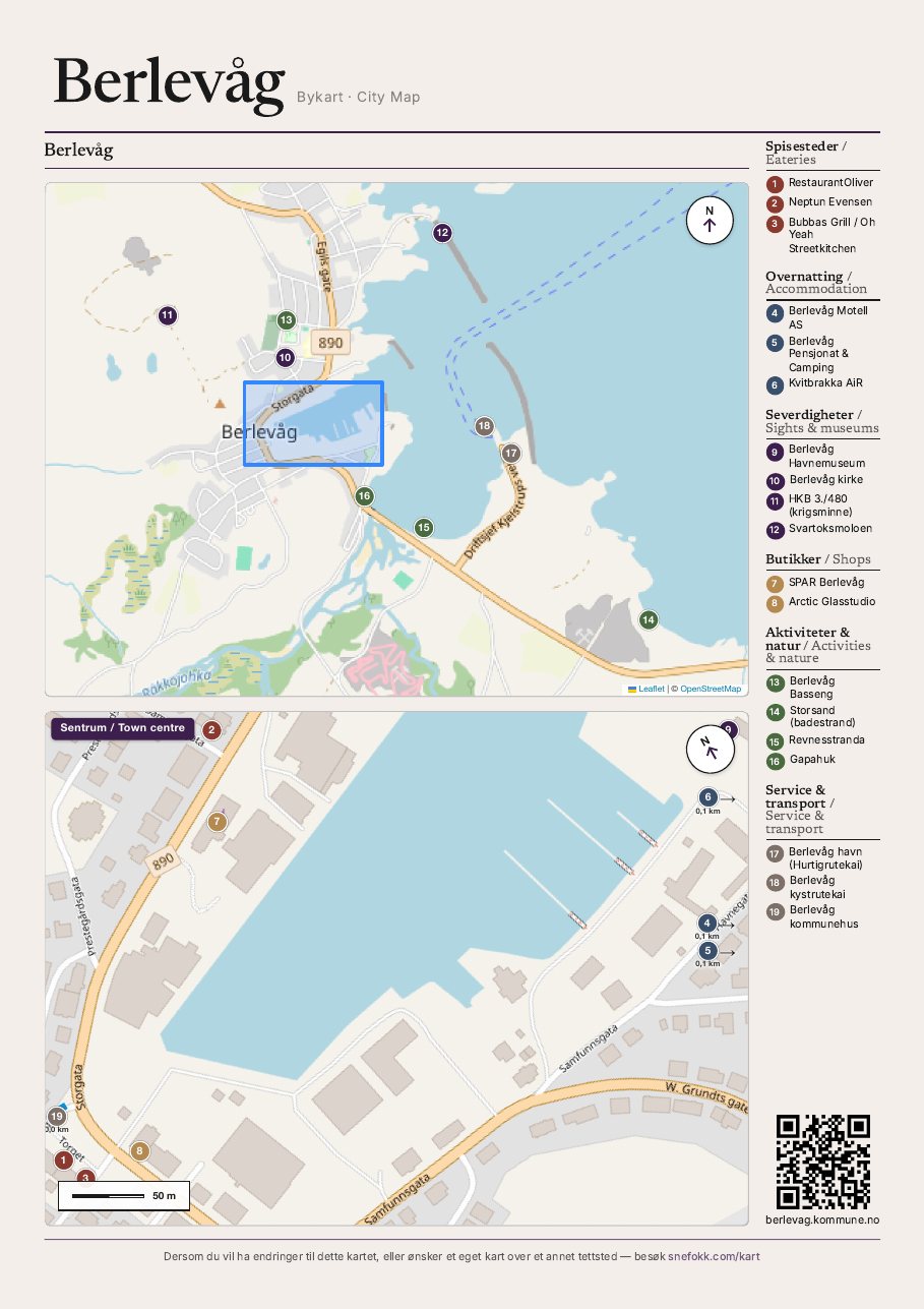 Berlevåg turistkart